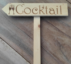 Panneau directionnel cocktail