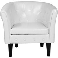 FAUTEUIL CHESTERFIELD BLANC