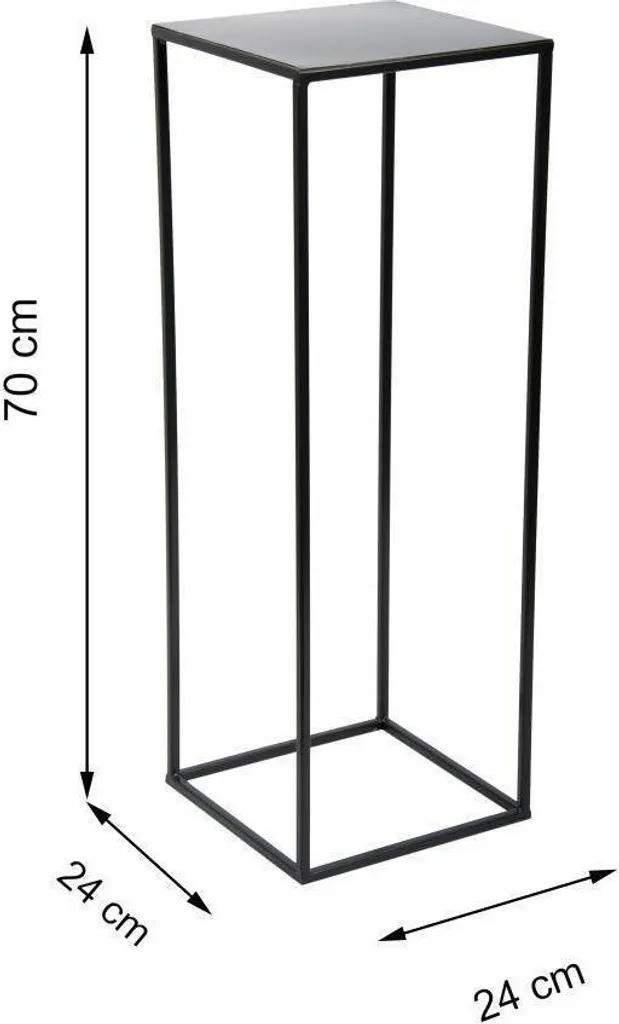 centre de table haut noir