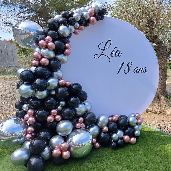 Toile de fond ronde Blanche 2m