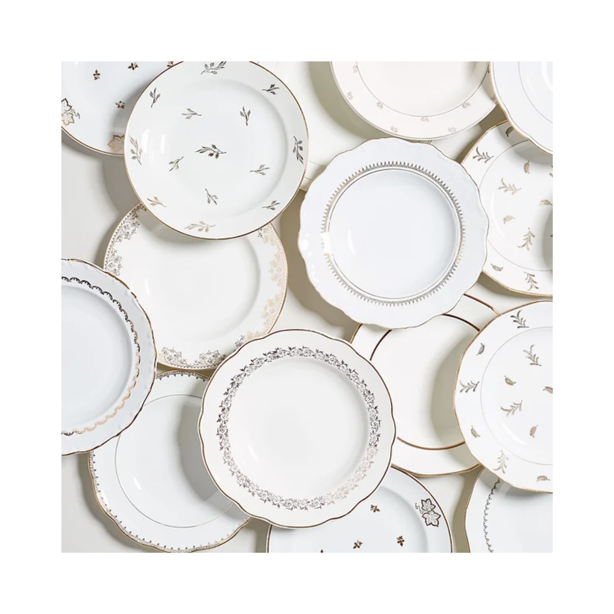 Assiette vintage dorée - Grand modèle