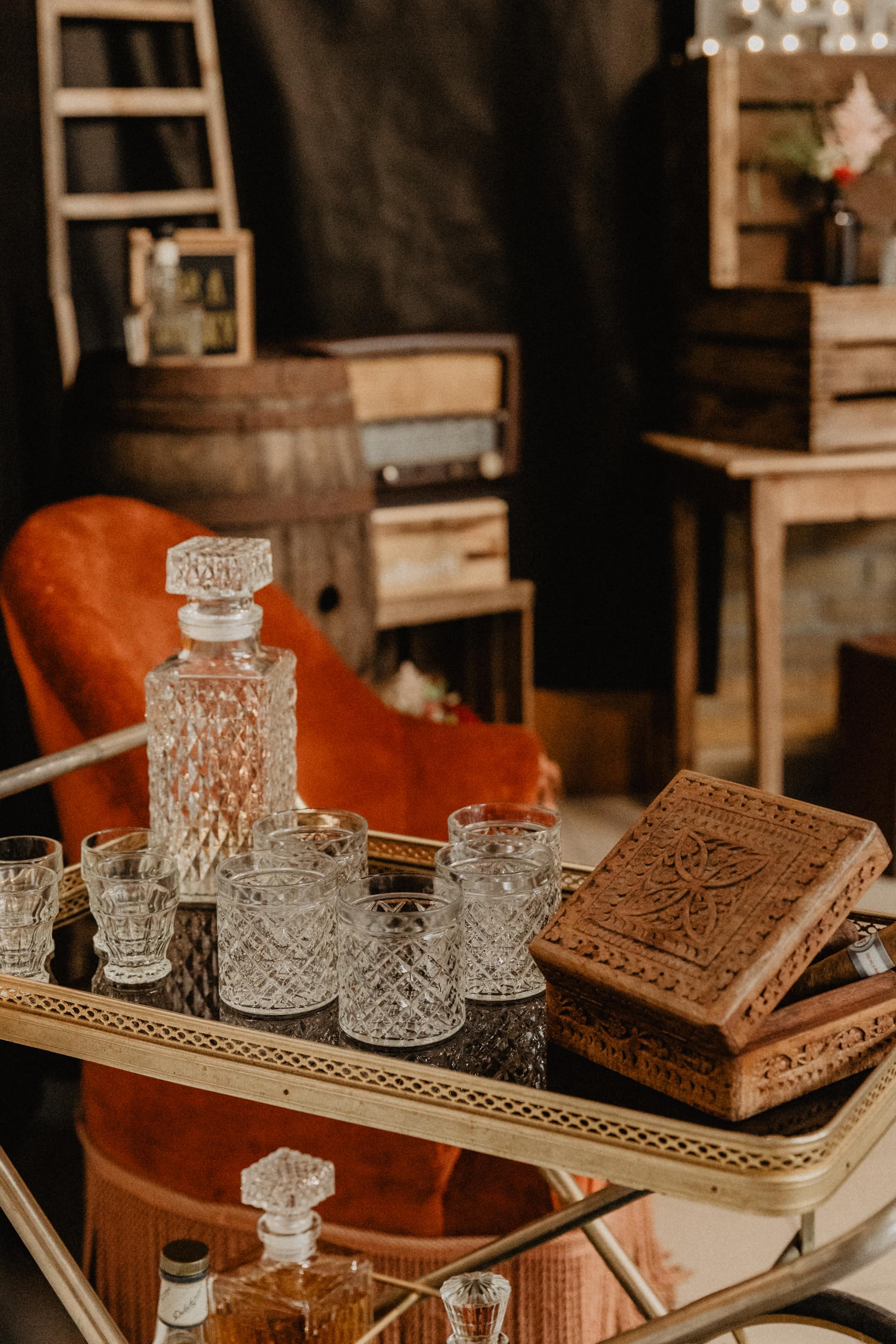 Boîte carrée en bois