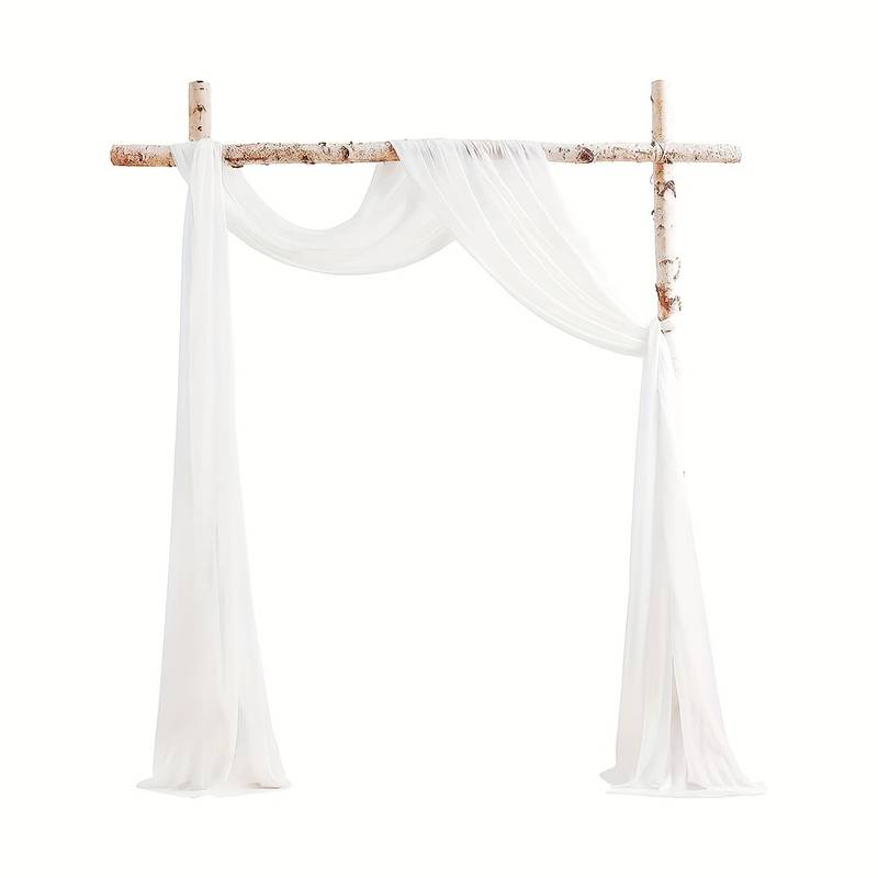 Voilage Gaz de coton Blanc 3m