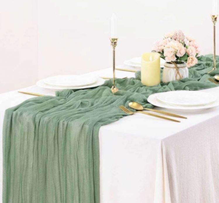 Chemin de table gaze de coton