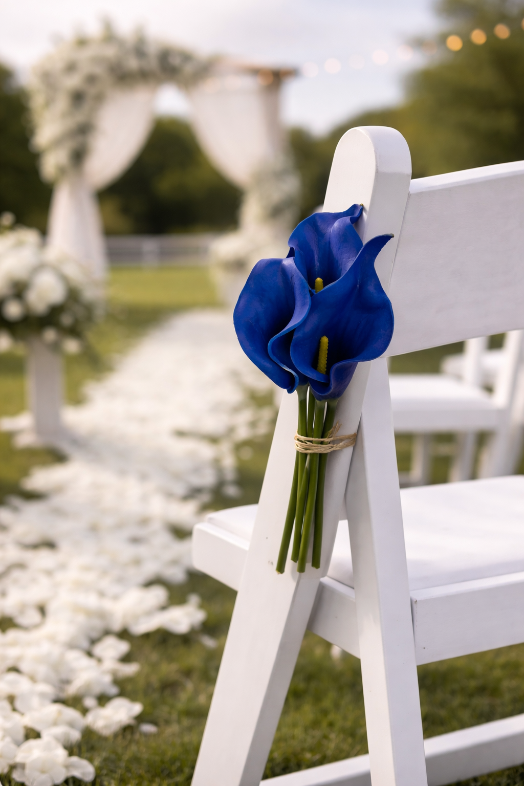 Bouquet de Calla artificiel Bleu