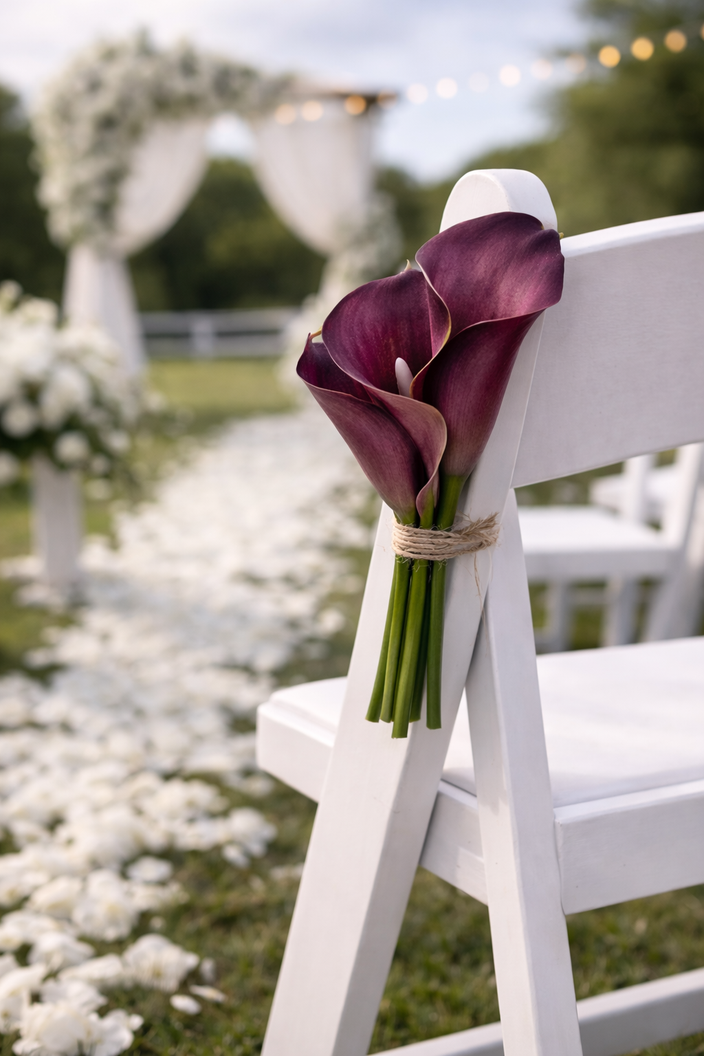 Bouquet de Calla artificiel violet