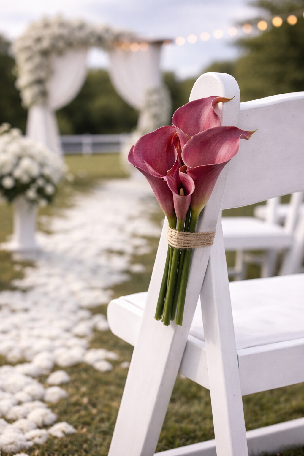 Bouquet de Calla artificiel rose