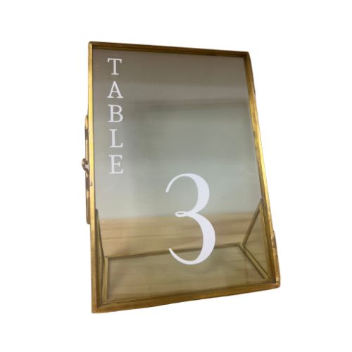 numéro de table - cadre doré