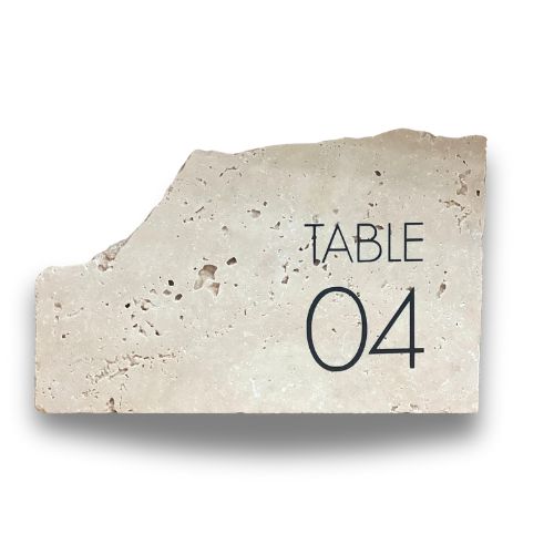 numéro de table travertin