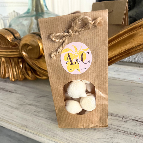 meringuette noisette - sachet kraft - cadeau invité