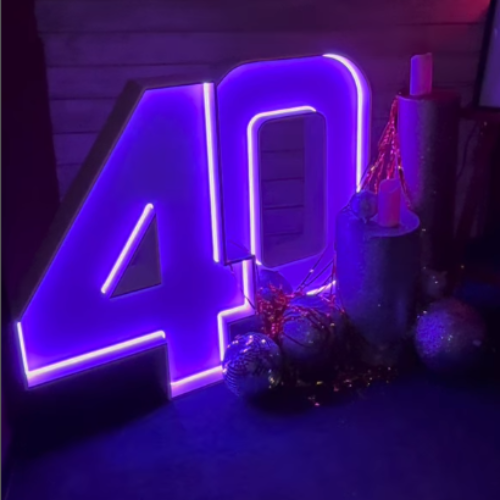 chiffre lumineux - 1m