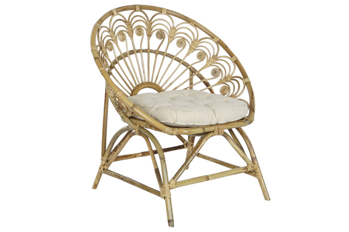 Fauteuil  en rotin Sara R1104