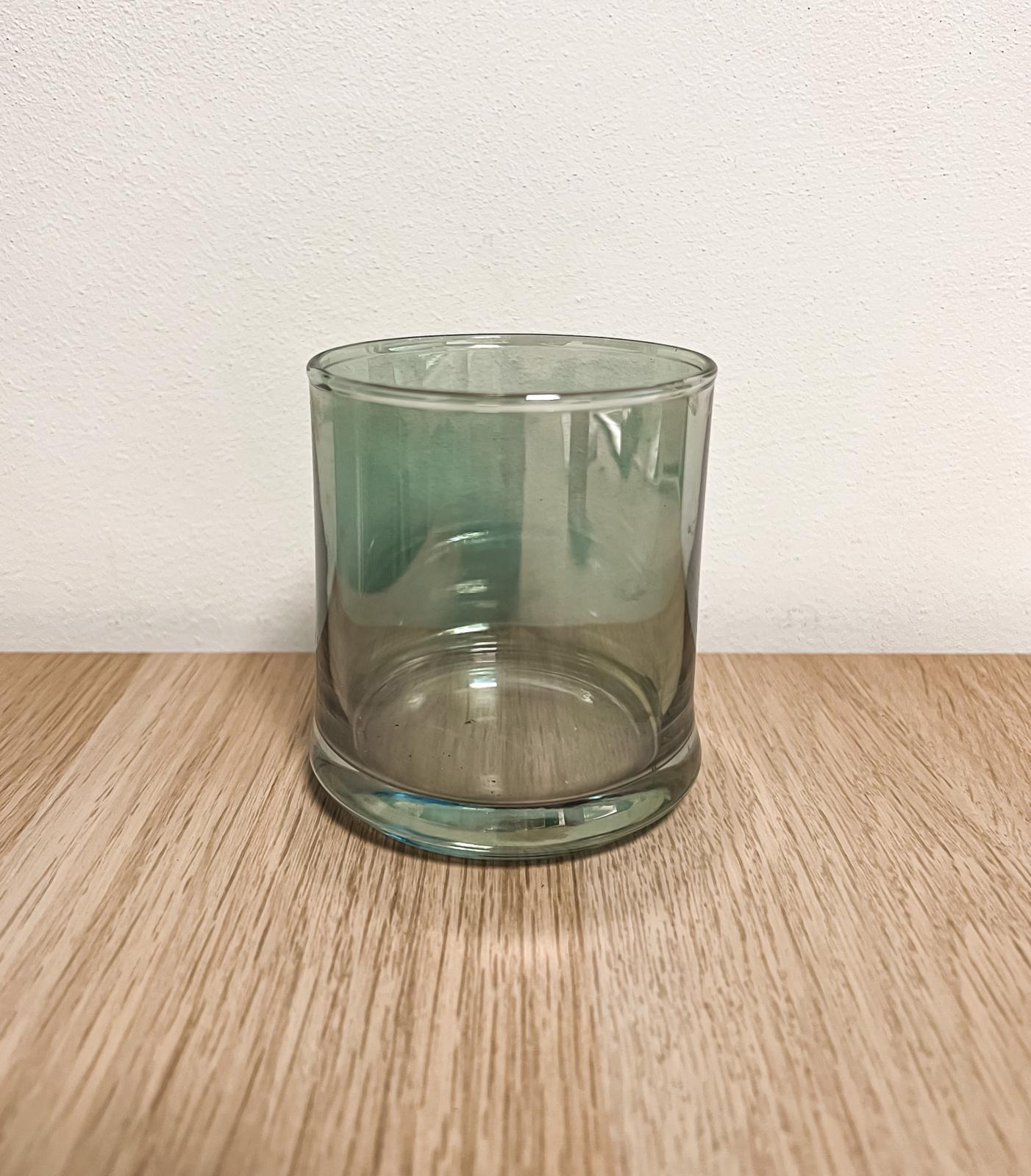 Photophore verre vert/bleu