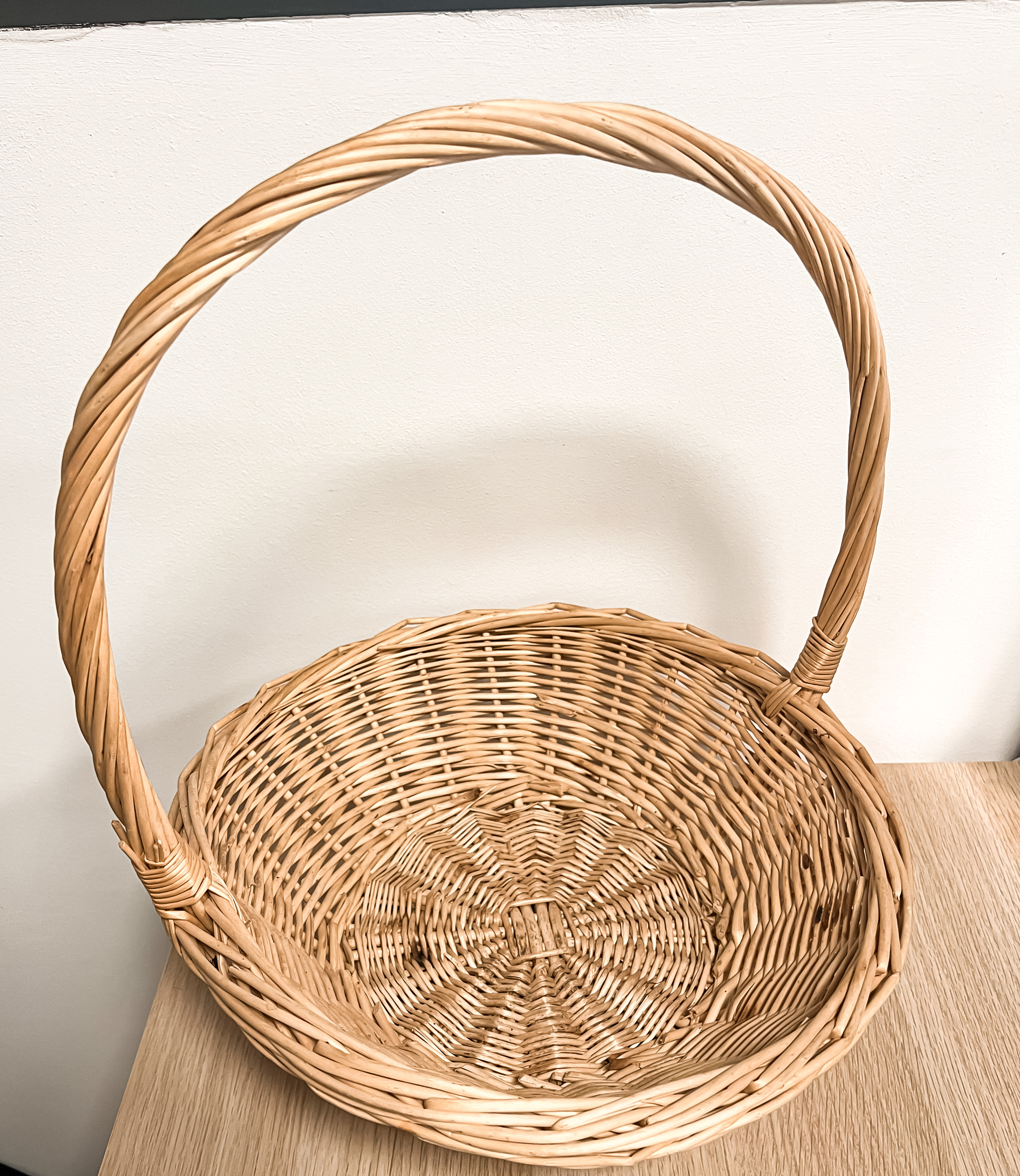 Panier rond plat osier