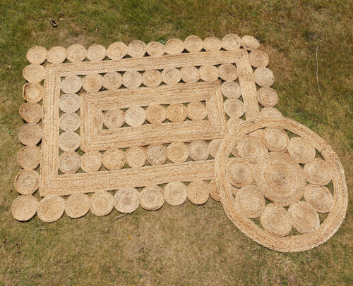 Tapis de jute ajouré rectangulaire 120*170cm