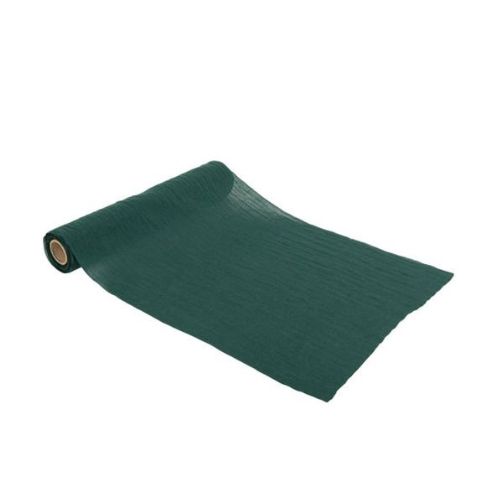 chemin de table mousseline de coton - vert sapin