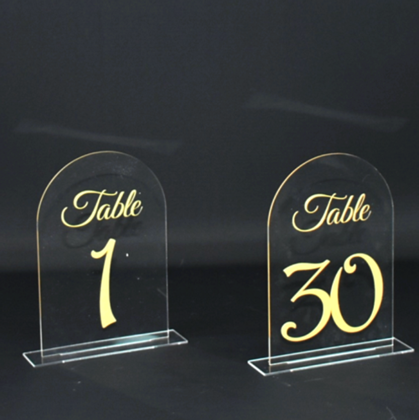 Numéro de Table Transparent