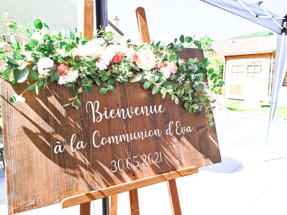 Stickers panneau de bienvenue