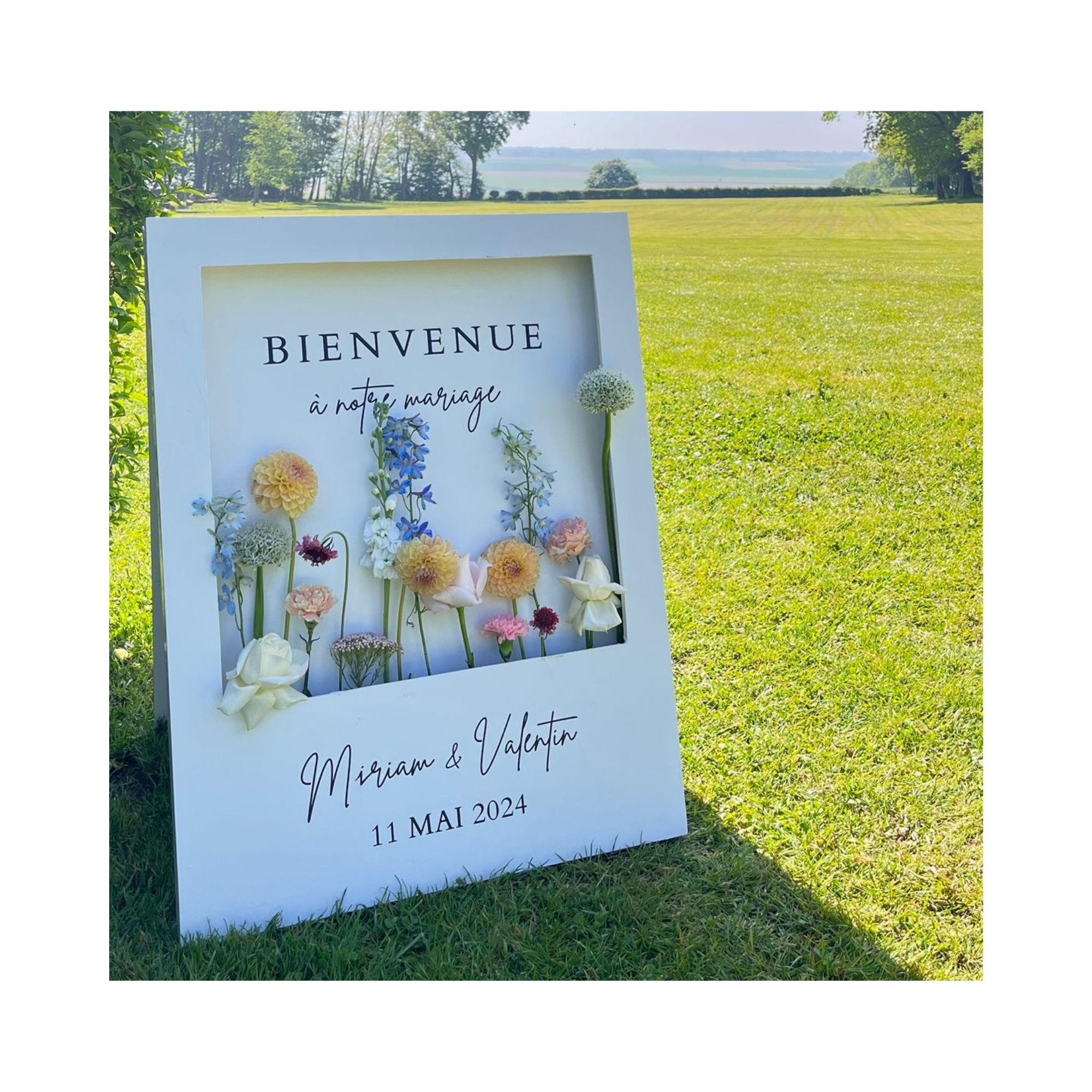Panneau de bienvenue jardinière
