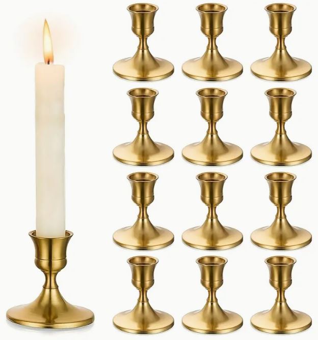 Chandelier doré métallique