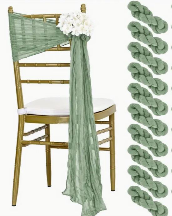 Chemin de table / Voile / Noeud de chaise Vert