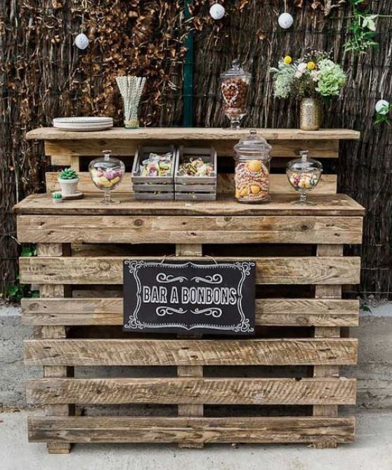 Candy bar en palette