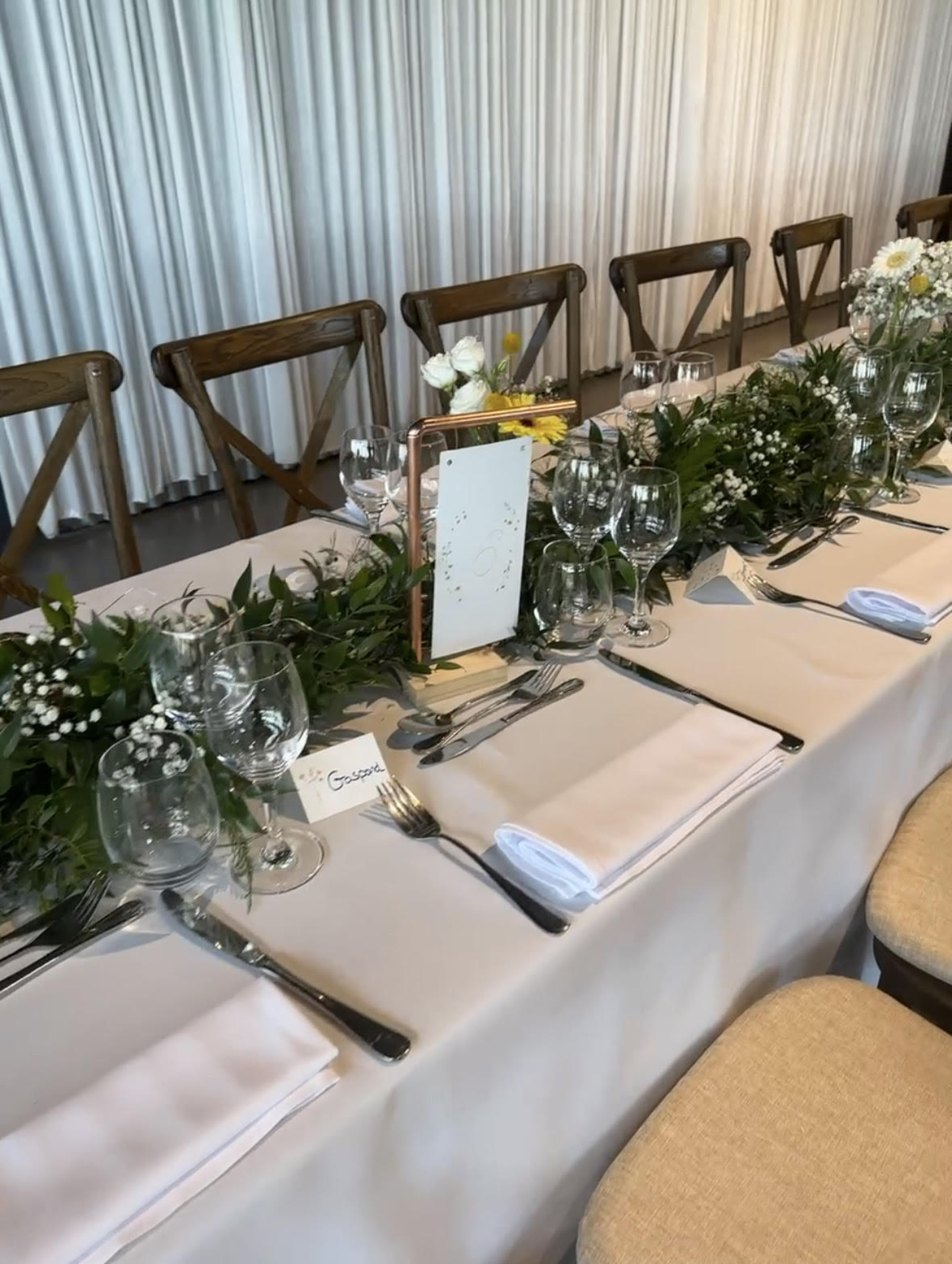 support Menu cuivré