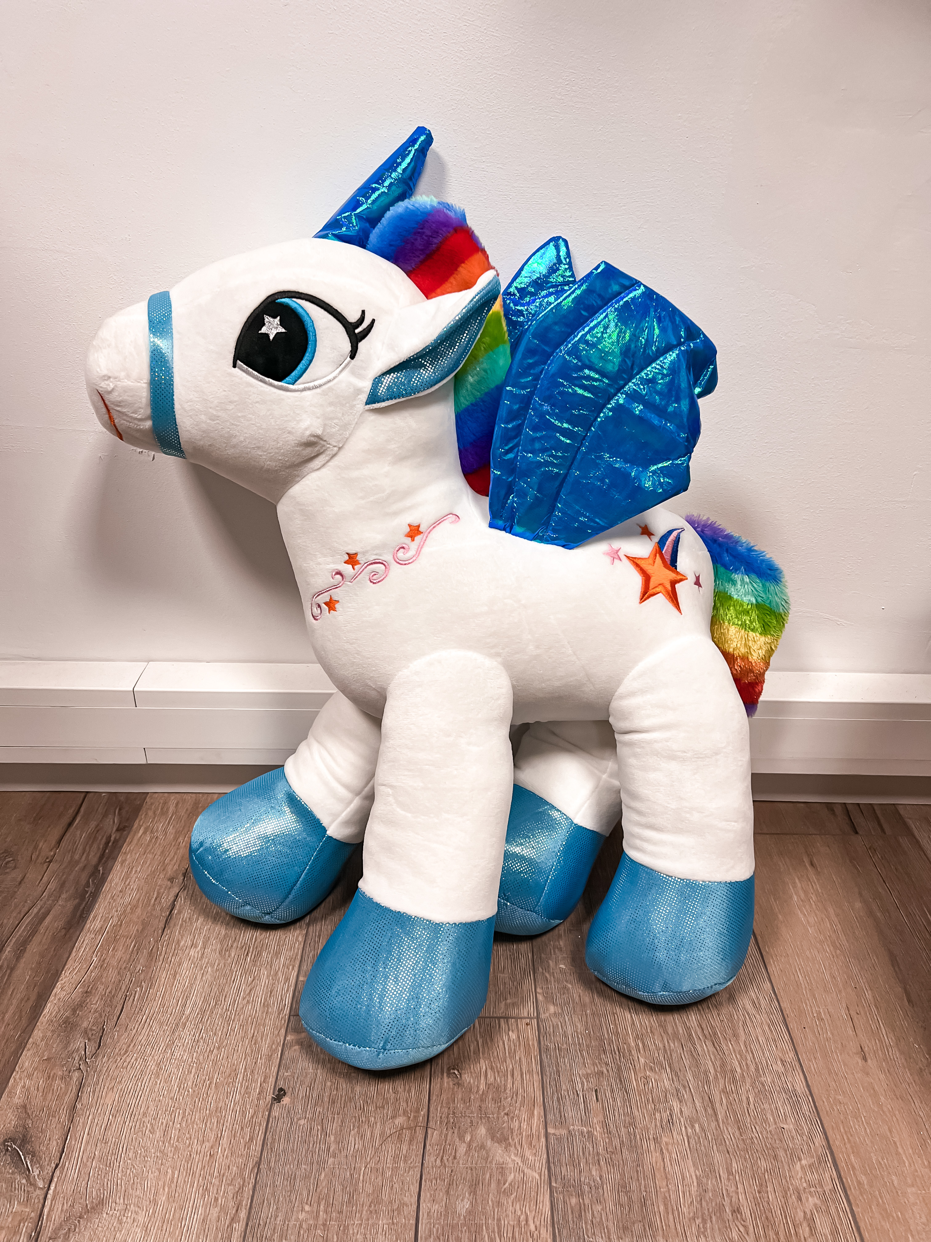 Peluche licorne - bleue