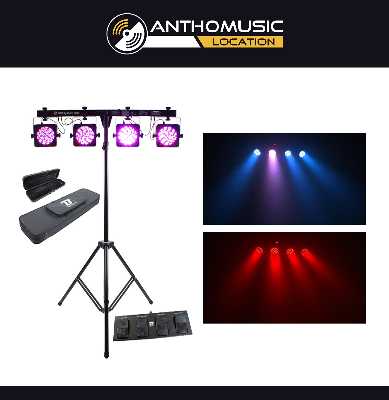 PACK DE PROJECTEURS À LED - 4 PAR LED