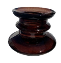 Bougeoir suede ambré chocolat