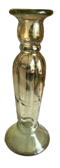 Bougeoir en verre Vert fumé