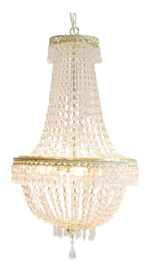 Lustre cristal Clair / doré petit