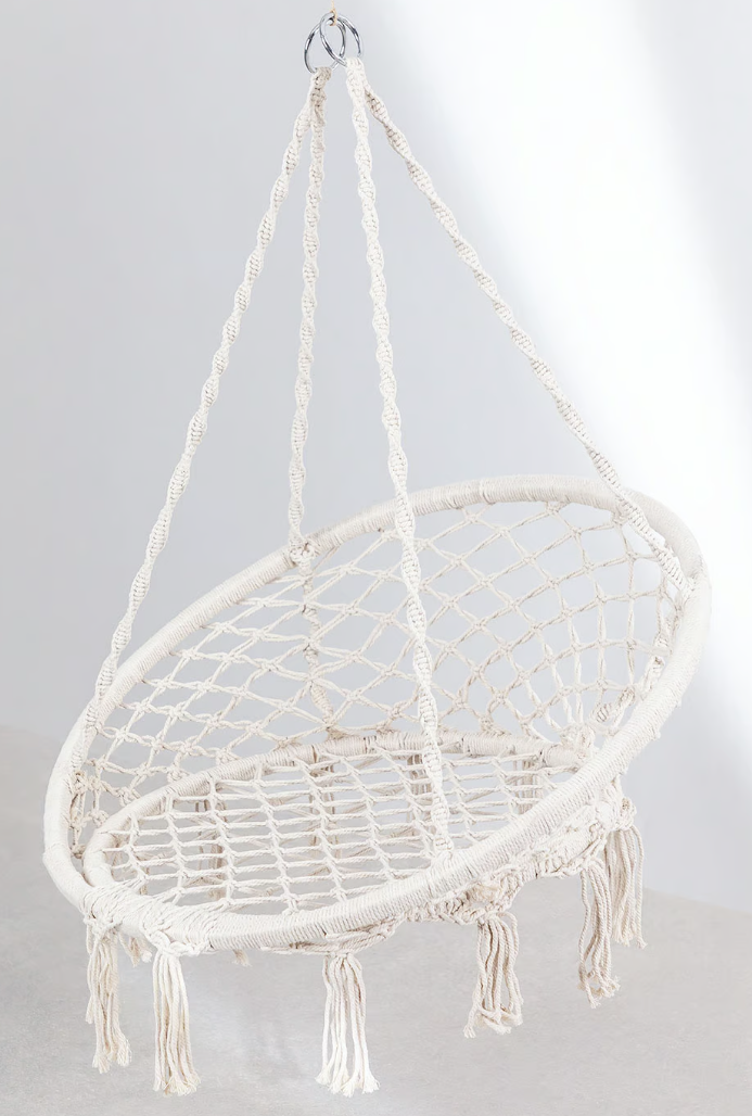 Fauteuil suspendu macramé