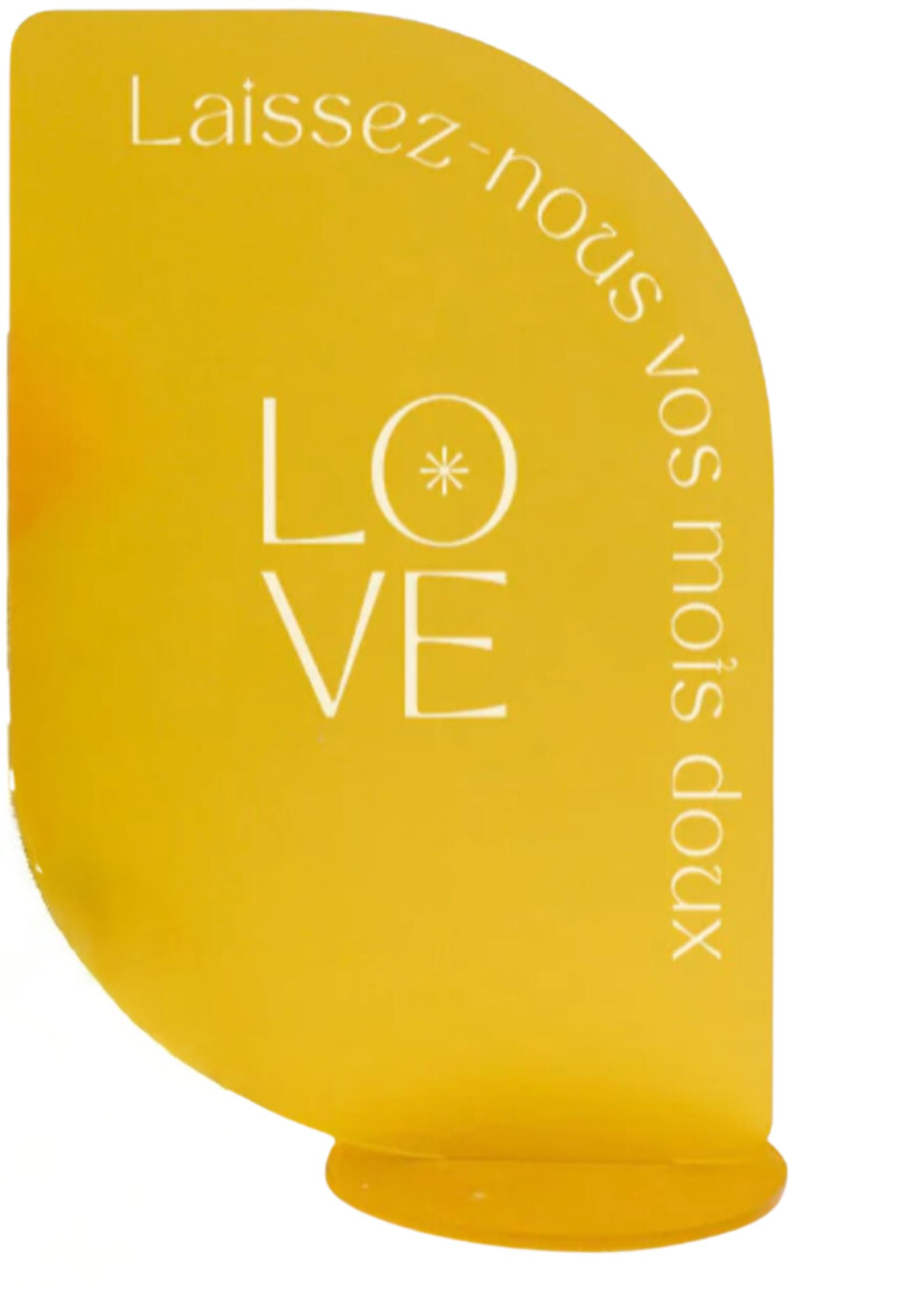 Panneau livre d'or jaune Dolce