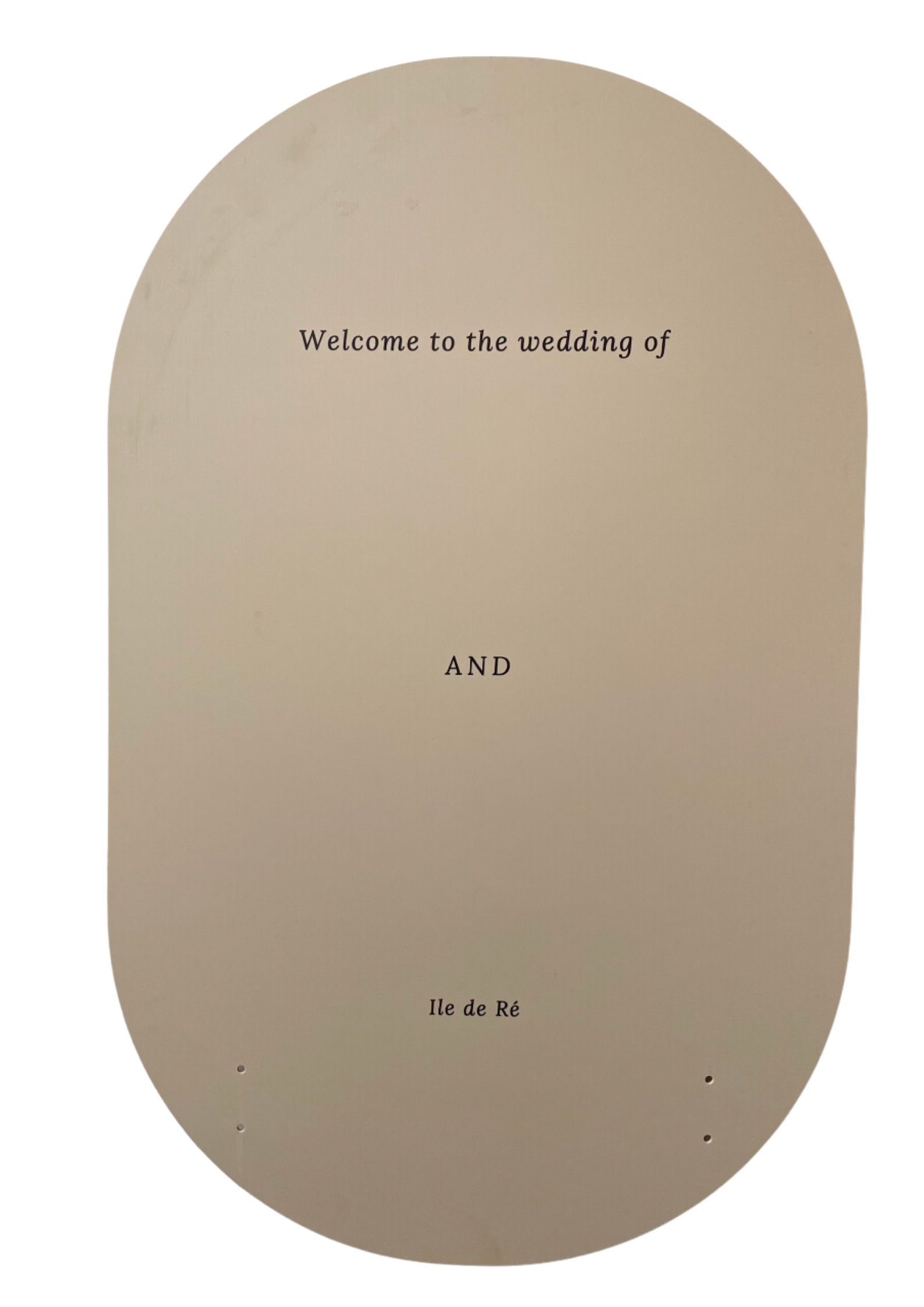 Panneau ovale creme plexi souple