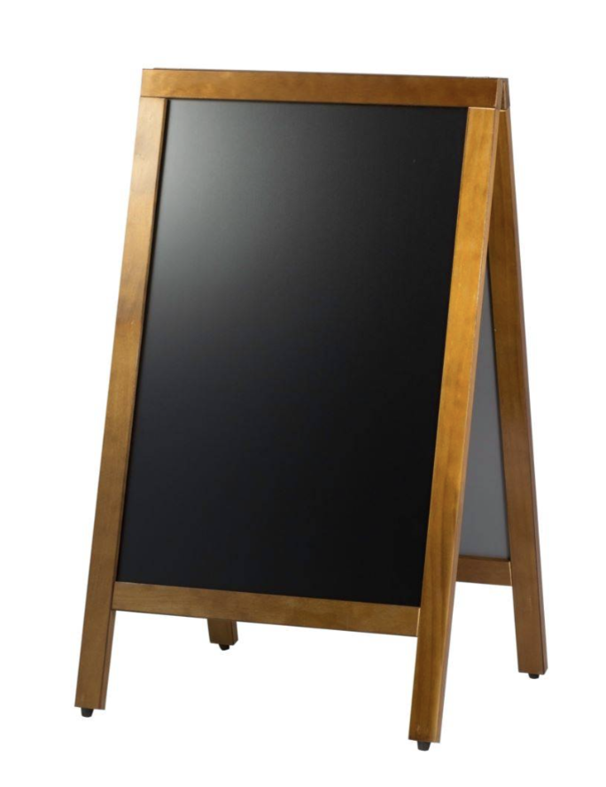 Panneau Ardoise sur pied contour bois 125cm