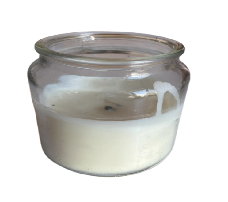Bougie en pot verre transparent
