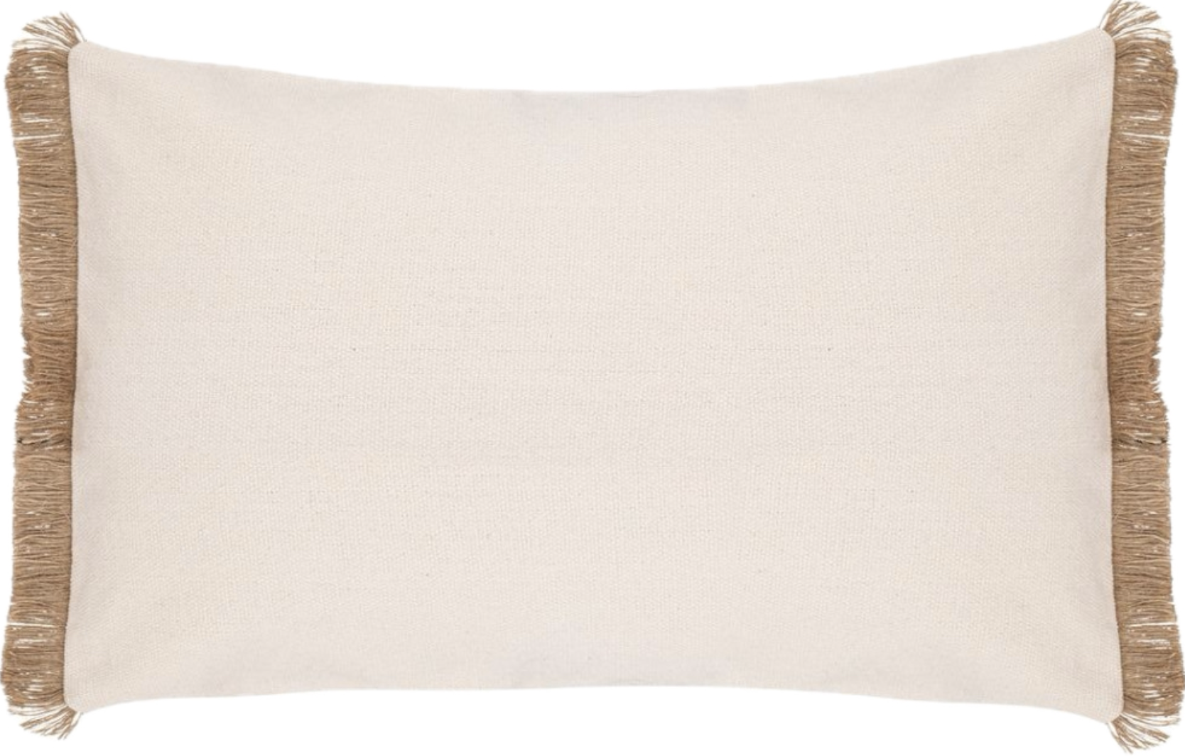 Coussin Bota blanc coton et jute