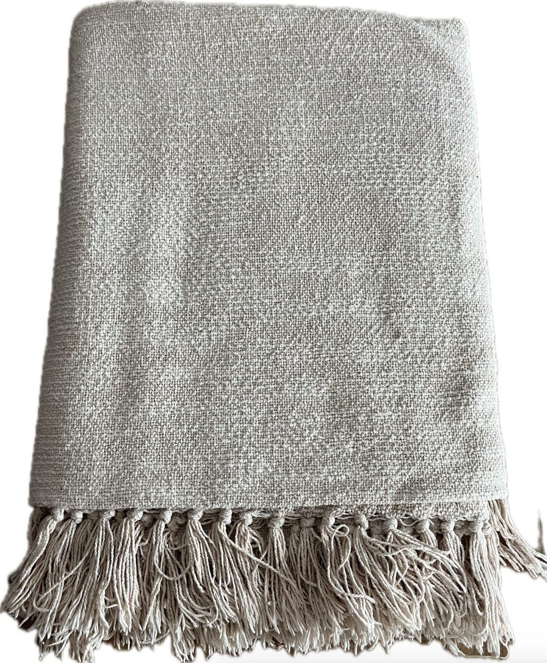 Plaid nomade Coton Beige