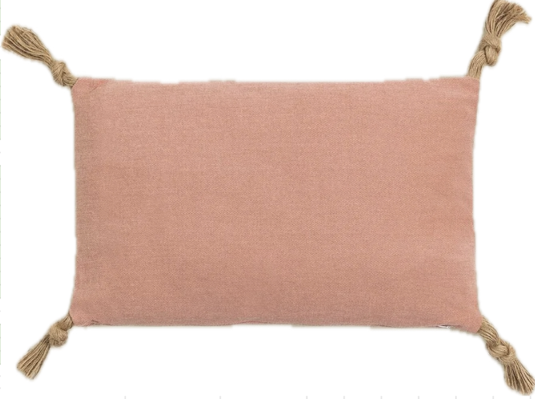Coussin rose et doré rectangulaire