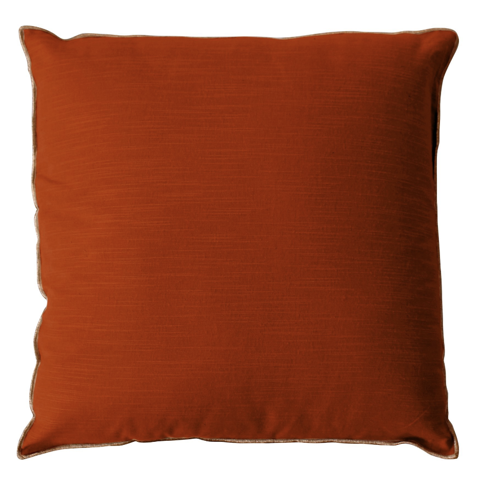 Coussin Vegetalis uni Cognac Carré