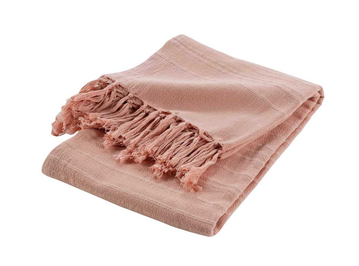 Plaid Lilia Rose pêche