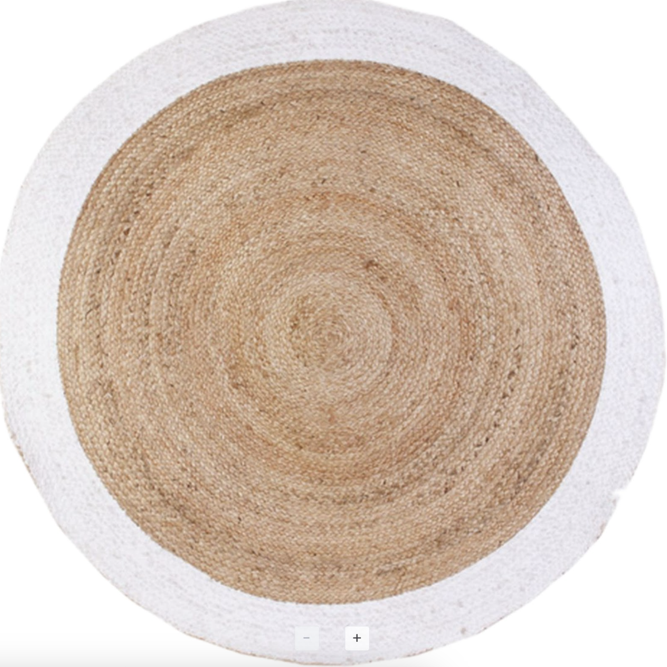 Tapis Naturel blanc Rond