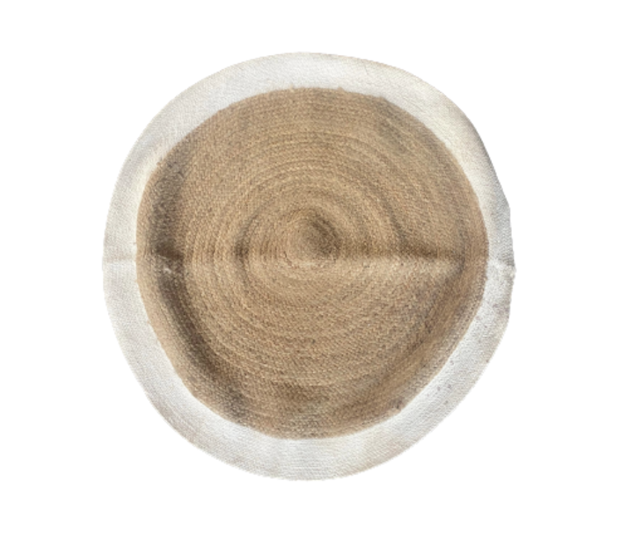 Tapis Naturel bord blanc