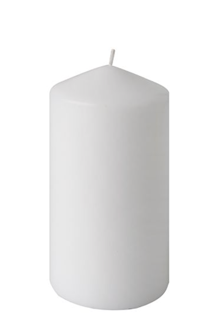 Bougie cylindrique moyenne blanche