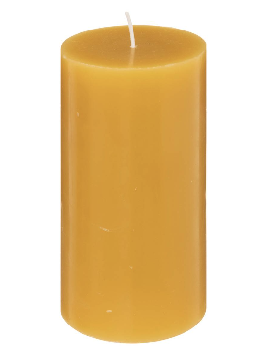 Bougie cylindrique grande ocre