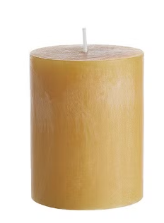 Bougie cylindrique petite ocre