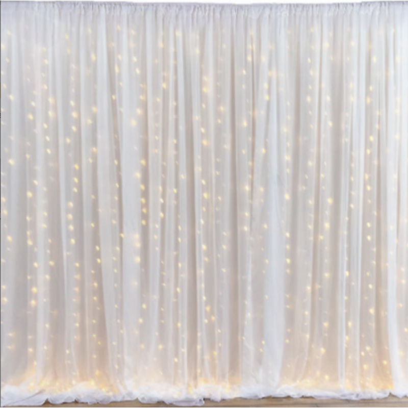 rideau lumineux + structure autoportante