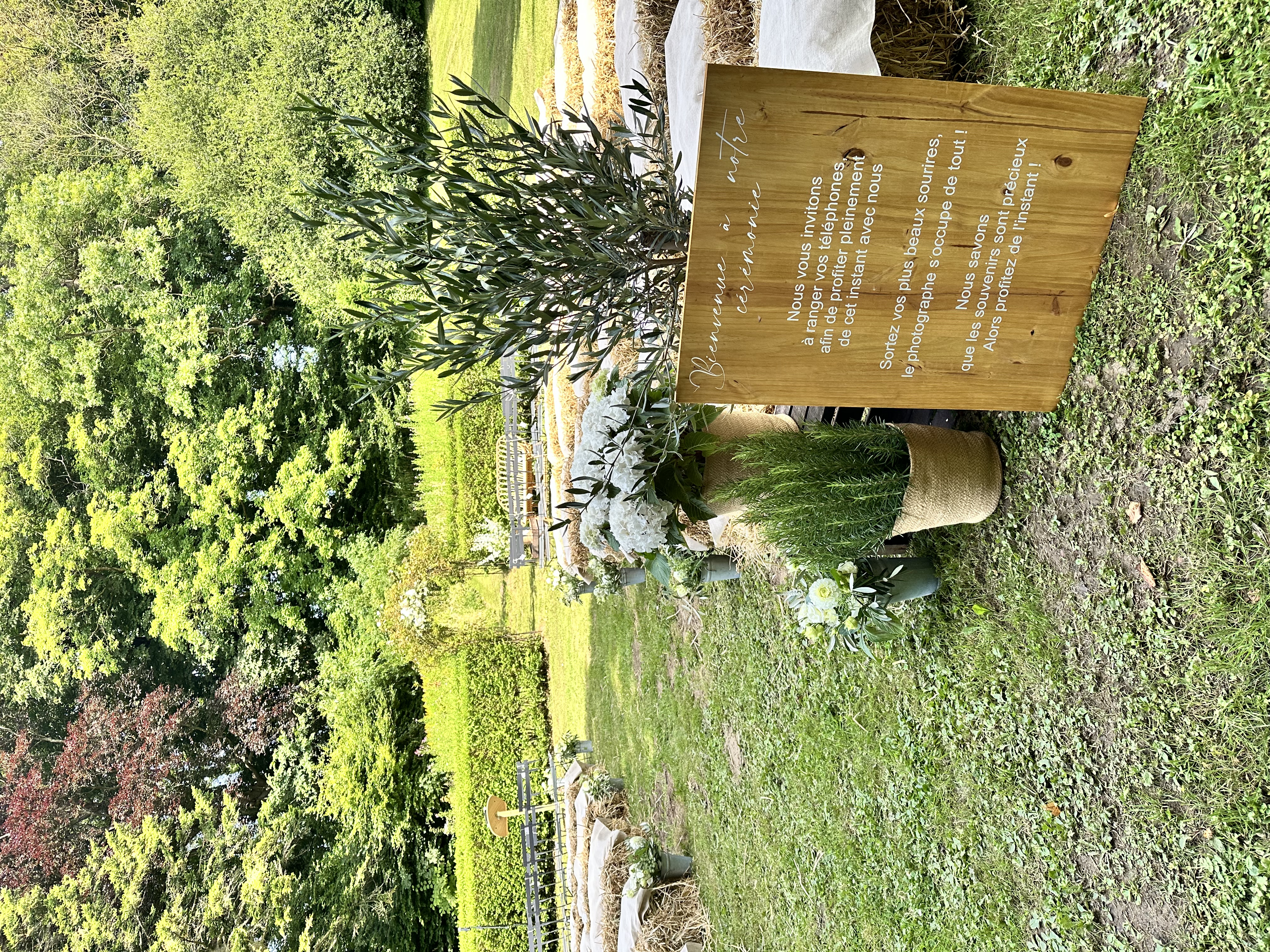 Panneau "cérémonie déconnectée"