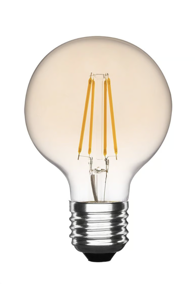 Ampoule E27 ronde classique fumée